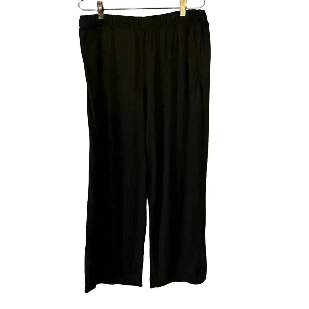 DKNY yoga pants women's size large wide leg black